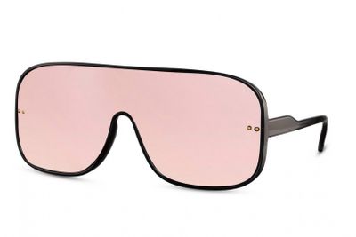 CWI zonnebril shield volledig omrand cat. 3 zwart/roze CWI zonnebril shield volledig omrand cat. 3 zwart/roze