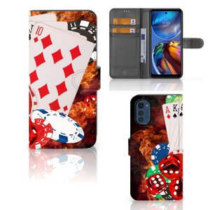 Motorola Moto E32 | Moto E32s Wallet Case met Pasjes Casino