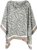 Brunello Cucinelli blouse drapée à imprimé graphique - Vert