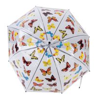 Esschert Design paraplu Vlinders 83 x 81,5 cm PP transparant - thumbnail