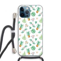 Ananas bladeren: iPhone 12 Pro Transparant Hoesje met koord