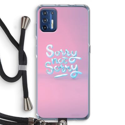 Sorry not sorry: Motorola Moto G9 Plus Transparant Hoesje met koord