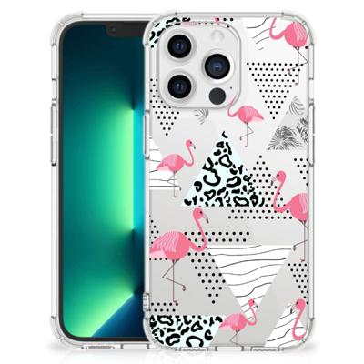 iPhone 13 Pro Max Case Anti-shock Flamingo Triangle iPhone 13 Pro Max Case Anti-shock Flamingo Triangle