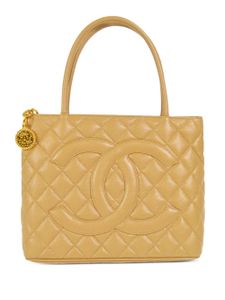 CHANEL Pre-Owned sac à main Medallion 2002 - Tons neutres