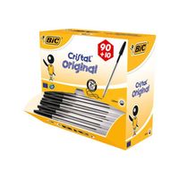 BIC Cristal Medium Zwart Stick balpen 100 stuk(s) - thumbnail