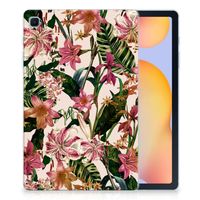 Samsung Galaxy Tab S6 Lite | S6 Lite (2022) Siliconen Hoesje Flowers - thumbnail