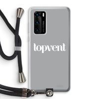 Topvent Grijs Wit: Huawei P40 Transparant Hoesje met koord