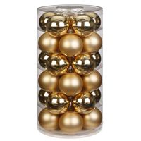 60x stuks glazen kerstballen goud 6 cm glans en mat - Kerstbal - thumbnail