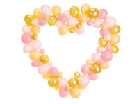 Ballonslinger Met Hart Frame Peach Pink