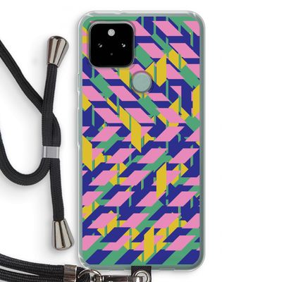 Skew Blush 1: Pixel 5 Transparant Hoesje met koord