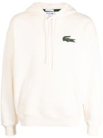 Lacoste hoodie en coton stretch à patch logo - Blanc