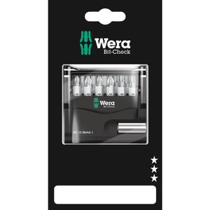 Wera 05136393001 12-delige Bit-Check Metal 1 Bitset - 05136393001