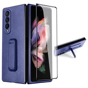 Samsung Galaxy Z Fold3 5G Hoesje met Screenprotector vooraan - Blauw