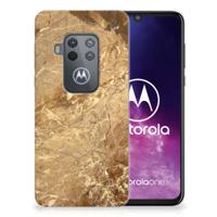 Motorola One Zoom | TPU | Siliconen hoesje | Marmer Creme