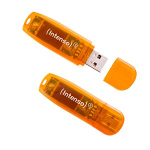 Intenso 64GB Rainbow Line double pack USB-stick Retail 64 GB Oranje 3502492 USB-A