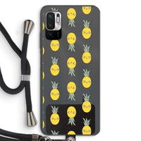 Ananas: Xiaomi Redmi Note 10 5G Transparant Hoesje met koord