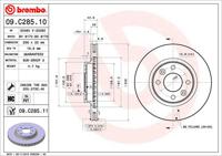 Remmenset, remschijf BREMBO, Remschijftype: Binnen geventileerd, Inbouwplaats: Vooras, u.a. für Dacia, Renault