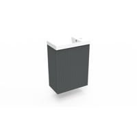 Fonteinkast Cement Arcqua Ridge 40x55x28 cm Incl. Fontein Mat Wit Met Overloop Arcqua