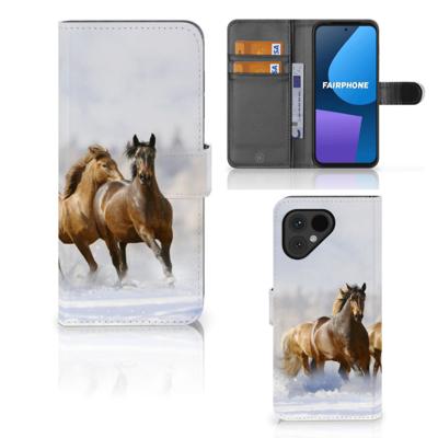 Fairphone 5 | Telefoonhoesje | Met pasjeshouder | Paarden