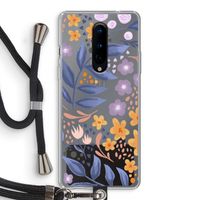 Flowers with blue leaves: OnePlus 8 Transparant Hoesje met koord Flowers with blue leaves: OnePlus 8 Transparant Hoesje met koord