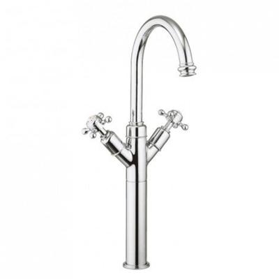 Crosswater Belgravia Wastafelkraan - hoog - zonder waste - uitloop 16.8cm - kruisgreep - chroom BL118DNC