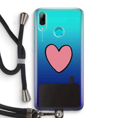 Hartje: Huawei P Smart (2019) Transparant Hoesje met koord