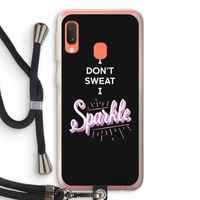 Sparkle quote: Samsung Galaxy A20e Transparant Hoesje met koord