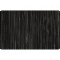 12x Rechthoekige placemats metallic zwart 30 x 45 cm