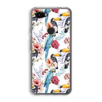 Bloemen tukan: Google Pixel 3a Transparant Hoesje