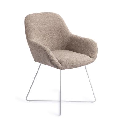 Jesper Home Eetkamerstoel 'Kushi' Cross White, kleur Stone Haze