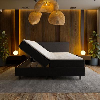 2-Persoons Boxspring met opbergruimte Hotel - Zwart 140x200 cm - Pocketvering - Inclusief Topper - Dekbed-Discounter.nl