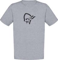 Norrona /29 Cotton Viking T-shirt Heren Grey Melange/Caviar Black S