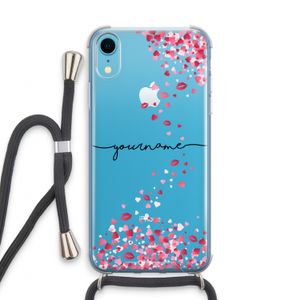Hartjes en kusjes: iPhone XR Transparant Hoesje met koord