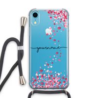 Hartjes en kusjes: iPhone XR Transparant Hoesje met koord