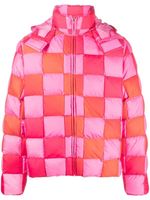 ERL doudoune à motif damier - Rose