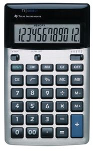 Texas Instruments TI-5018 SV calculator Desktop Basisrekenmachine Zwart, Zilver