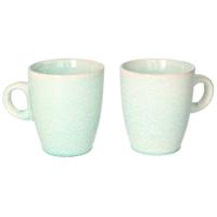 Siaki Koffiemok / theemok Faye - set 2x - turquoise - 220 ml - mokken - keramiek