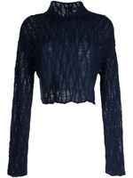 VOZ Manos Cable high-neck jumper - Bleu - thumbnail