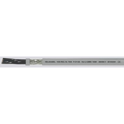 HELU F-CY-OZ Stuurstroomkabel 3 x 2.5 mm² Grijs 16099-500 500 m