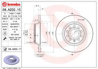 Remschijf BREMBO, Remschijftype: Massief, u.a. für VW, Seat, Skoda, Audi