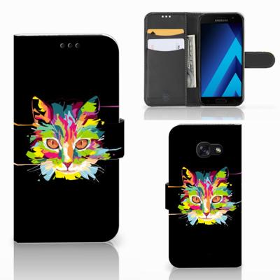 Samsung Galaxy A5 2017 Leuk Hoesje Cat Color Samsung Galaxy A5 2017 Leuk Hoesje Cat Color