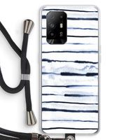 Ink Stripes: Oppo A95 5G Transparant Hoesje met koord Ink Stripes: Oppo A95 5G Transparant Hoesje met koord