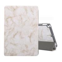 Voor iPad 10 2 inch marmer textuur patroon horizontale Flip lederen draagtas met drie-vouwen houder & Pensleuf & slaap/Wake-up functie (grijs)
