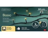 Led basic 6 meter 80 LED zwart/soft gold Lumineo - Lumineo