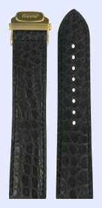 Horlogeband Tissot T600013511 Krokodillenleer Zwart 20mm