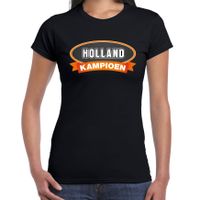 Holland kampioen t-shirt zwart voor dames