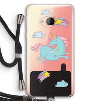 Vliegende eenhoorn: HTC U Play Transparant Hoesje met koord