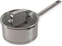 ELLE Gourmet Moderne Steelpan met Deksel - Ø 16 cm - Zonder anti-aanbaklaag - RVS