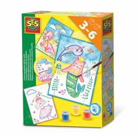 Ses creatief aqualine glitterkaarten maken