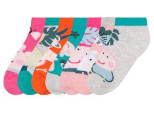 7 paar kinder sokken (pink/grau/orange/türkis/rosa, 23-26)